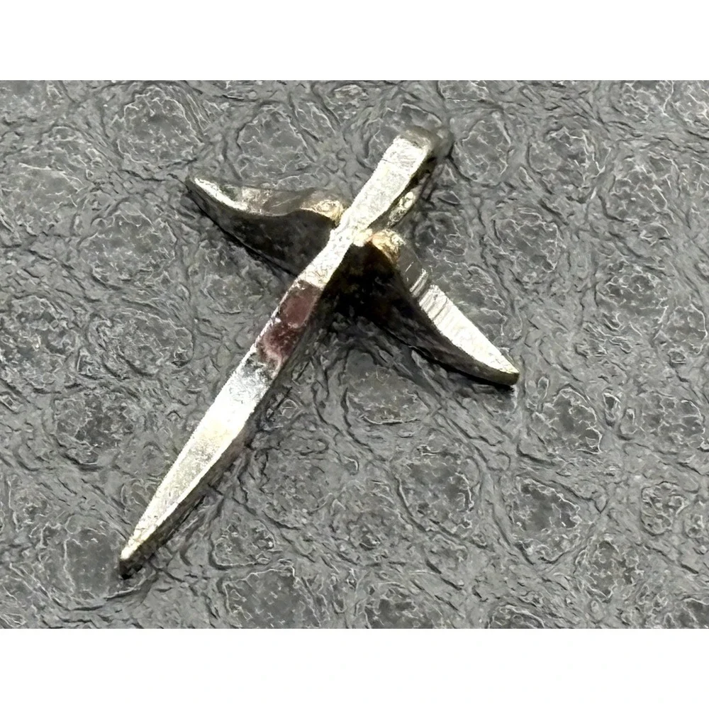 Sterling Silver Cross Etched Dainty Pendant Religious Christian Jewelry Charm